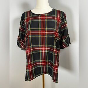 J.Crew Holiday Plaid Blouse